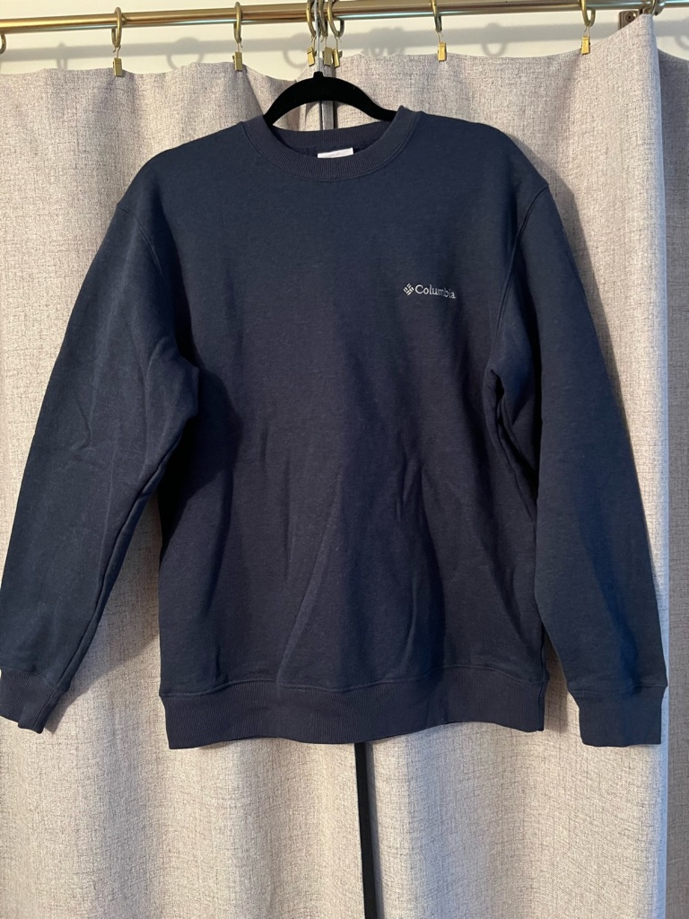 Columbia Navy Crewneck Sweatshirt with Subtle Logo